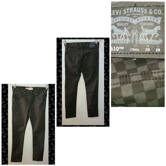 LEVI'S 510 SKINNY CHECKERBOARD JEANS NWT - Picture 3 of 4